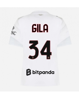 AC Milan Mario Gila #34 Maglia Gara Trasferta Repliche 2026-27 Donna Maniche Corte AC Milan Mario Gila #34 Maglia Gara Trasferta Repliche 2026-27 Donna Maniche Corte